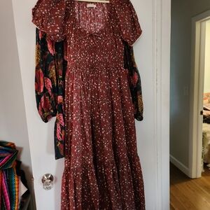 Christy Dawn Burgundy BRYNNE DRESS (ROSES)